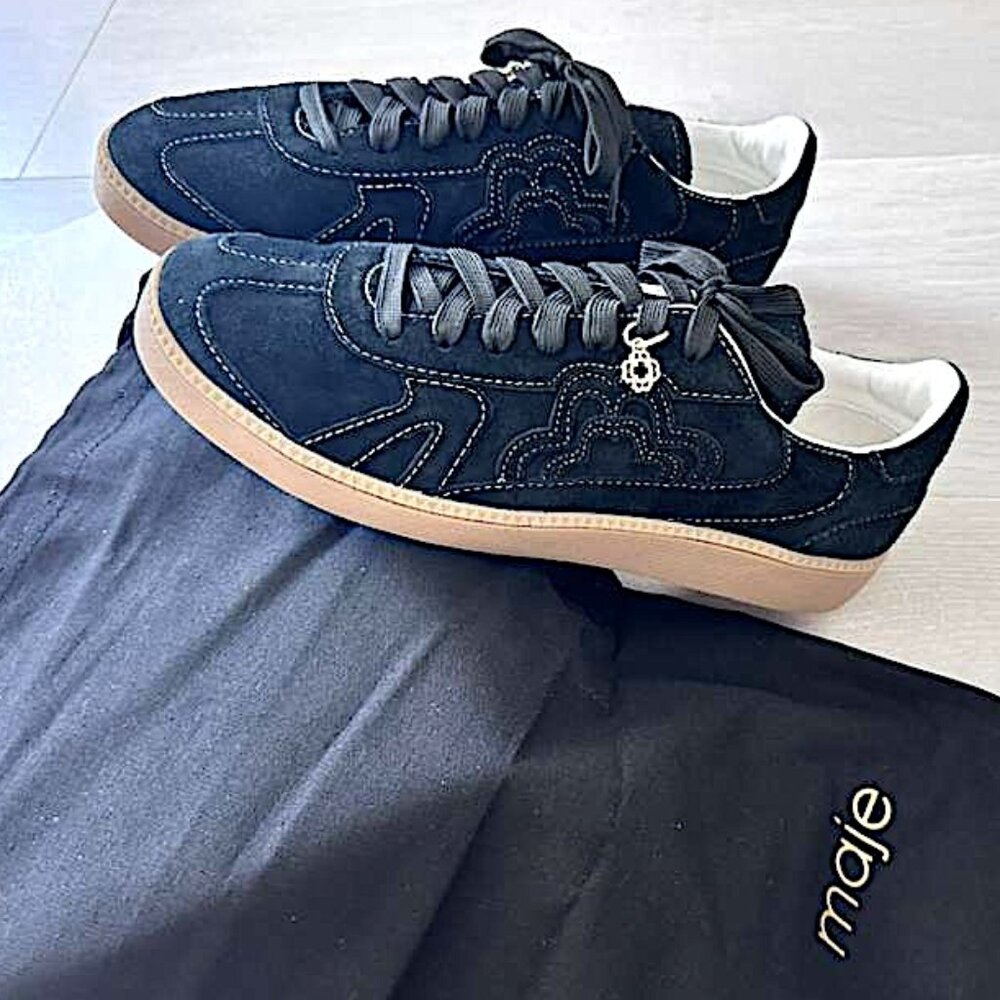 Maje Suede Sneakers Women Brand New / Trending Style Authentic